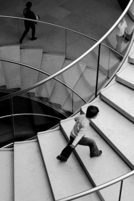 taking the stairs