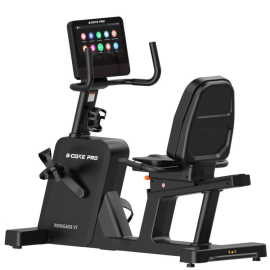 אופני כושר מקצועיים עם משענת גב מסך טאץ' B-CORE PRO RENEGADE V7 TFT